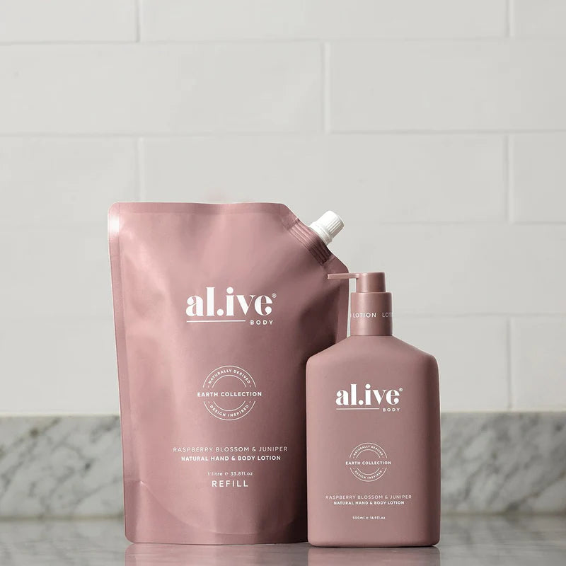 Al.ive 1 Litre Lotion Refill - Raspberry Blossom & Juniper