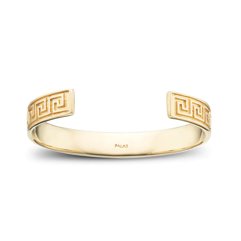 Palas Brass Olympia Greek Key Cuff Bangle