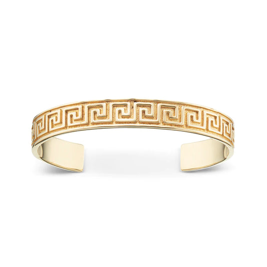 Palas Brass Olympia Greek Key Cuff Bangle