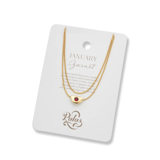 Palas January Garnet Birthstone Necklace