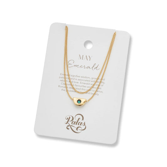 Palas May Emerald Birthstone Necklace