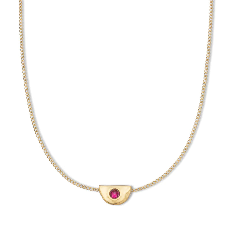 Palas July Ruby Birthstone Necklace