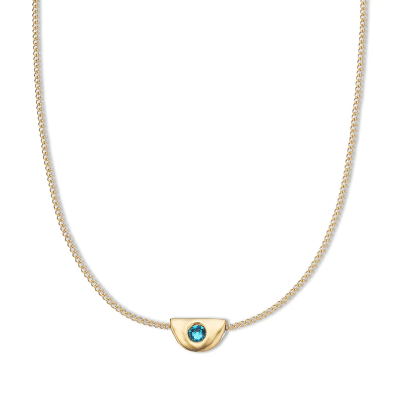 Palas December Blue Topaz Birthstone Necklace