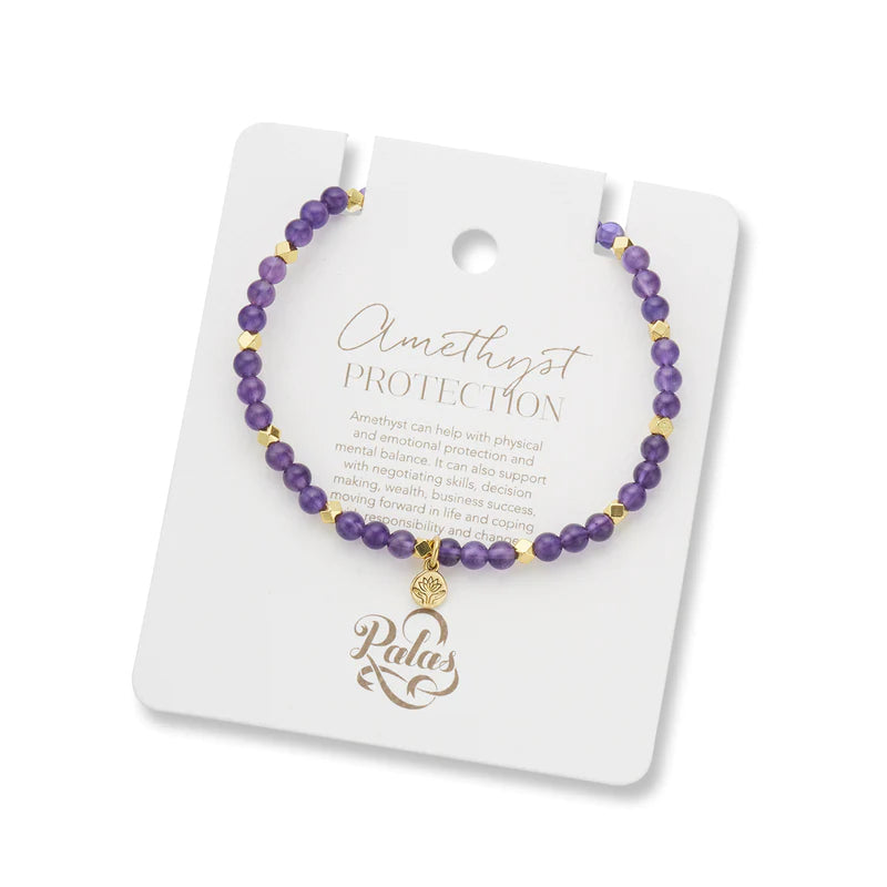 Palas Amethyst Aura of Gold Gem Bracelet