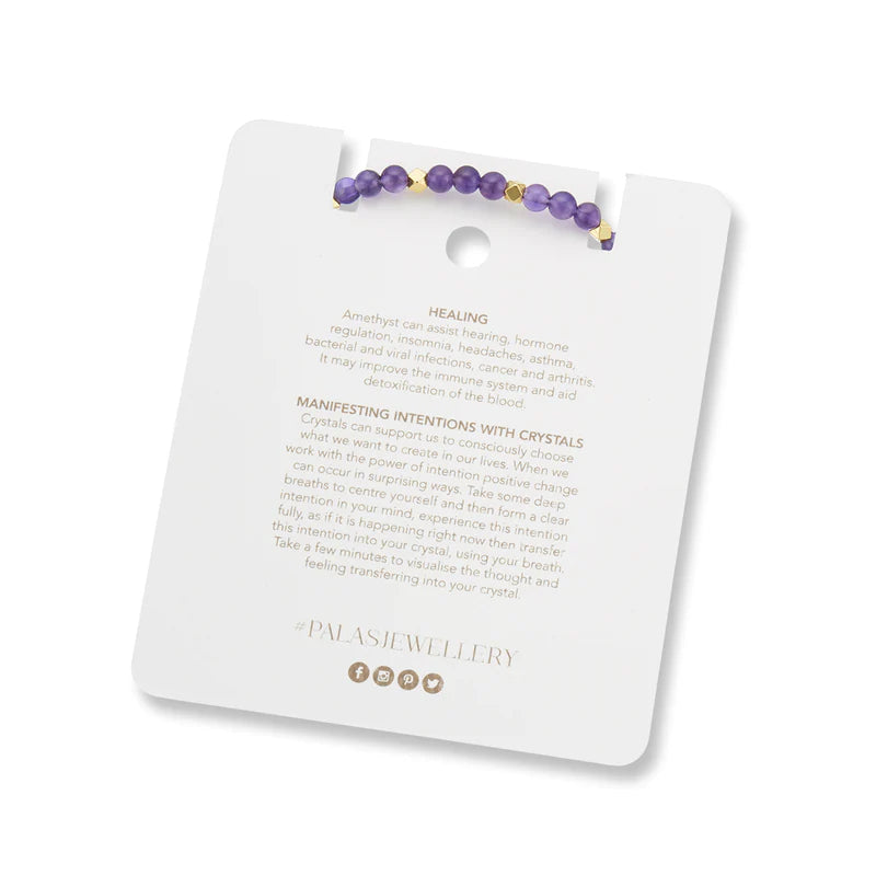 Palas Amethyst Aura of Gold Gem Bracelet