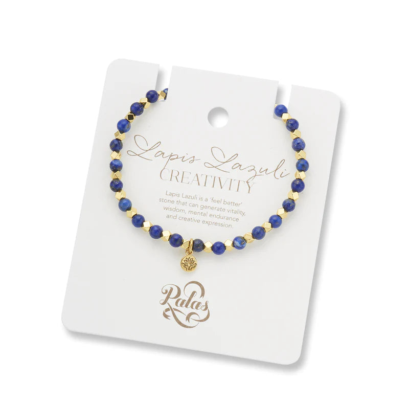 Palas Lapis Lazuli Aura of Gold Gem Bracelet