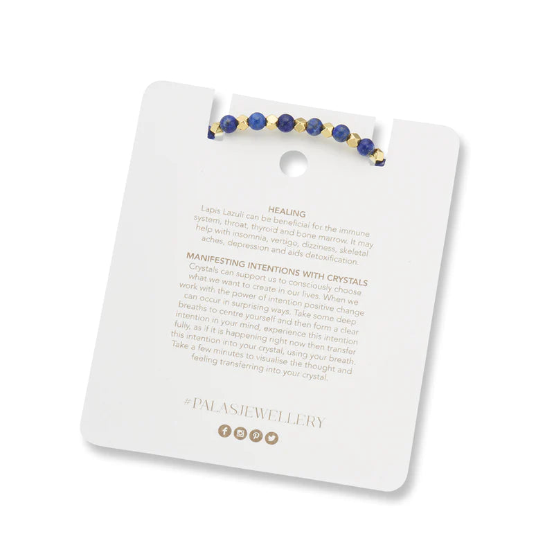 Palas Lapis Lazuli Aura of Gold Gem Bracelet