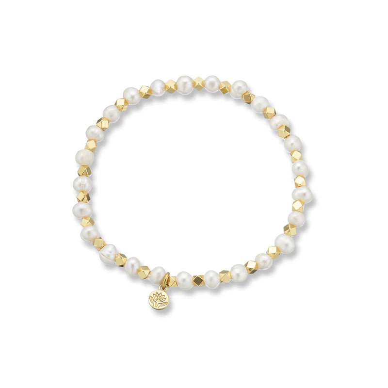 Palas Pearl Aura of Gold Gem Bracelet