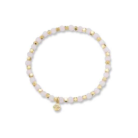 Palas Rose Quartz Aura of Gold Gem Bracelet