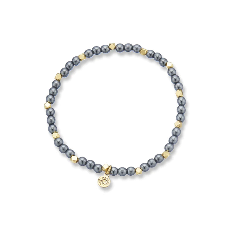 Palas Hematite Aura of Gold Gem Bracelet