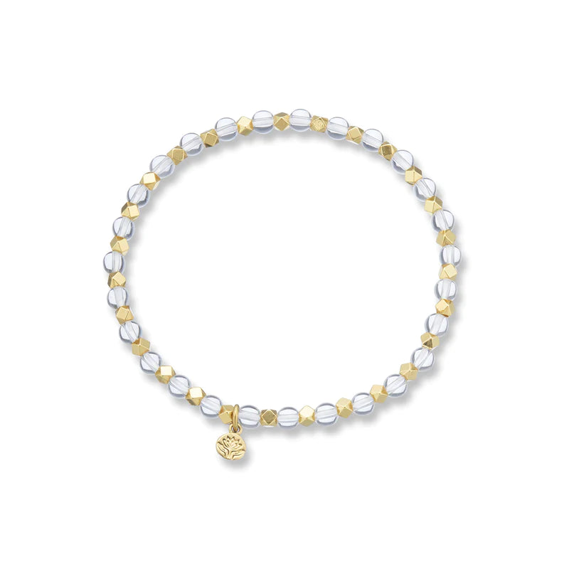 Palas Crystal Quartz Aura of Gold Gem Bracelet