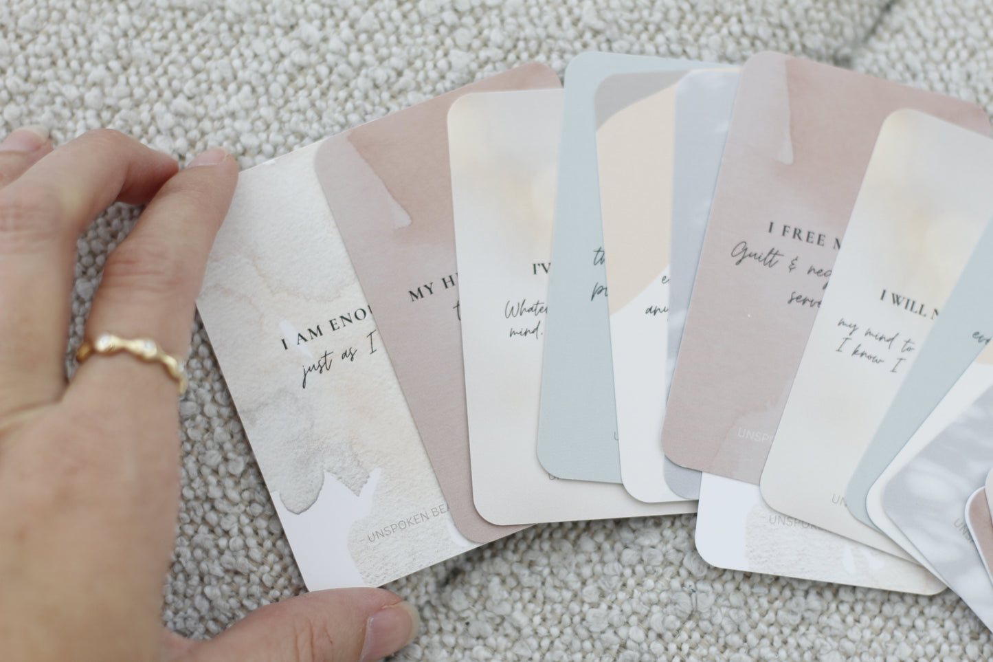 Unspoken Beauty Affirmation Cards - NEW Neutral Designs.