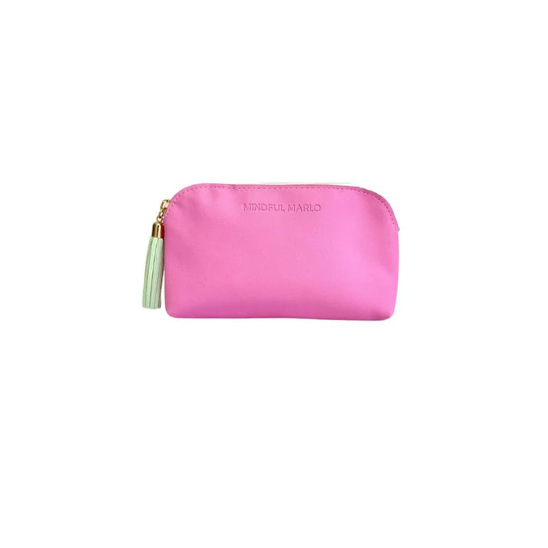 Mindful Marlo Pouch Makeup Bag - Berry/Mint Zip