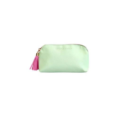 Mindful Marlo Pouch Makeup Bag - Mint/Berry Zip