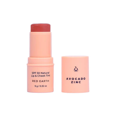 Avocado Zinc SPF50 Lip & Cheek Tint Red Earth