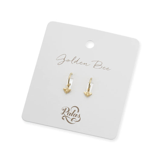 Palas Golden Bee Hoop Earrings