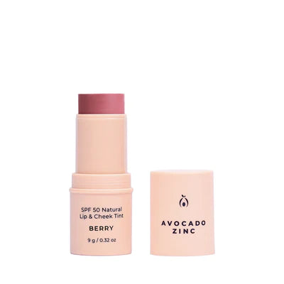 Avocado Zinc SPF50 Lip & Cheek Tint - Berry