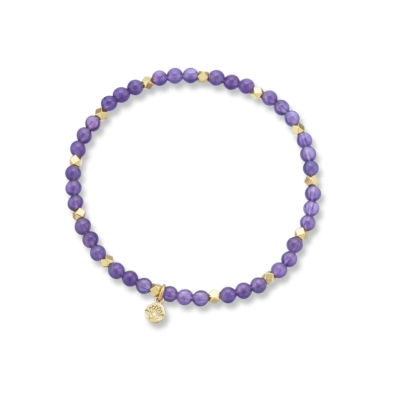 Palas Amethyst Aura of Gold Gem Bracelet